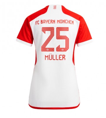 Bayern Munich Thomas Muller #25 Koszulka Podstawowych Kobiety 2023-24 Krótki Rękaw